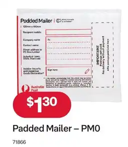 Australia Post Padded Mailer - PMO offer