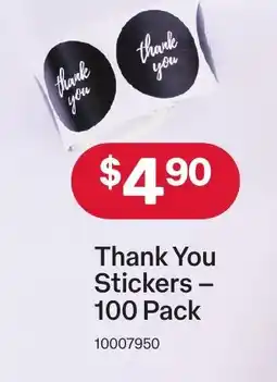 Australia Post Thank You Stickers offer