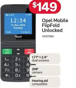 Australia Post Opel Mobile FlipFold Unlocked offer