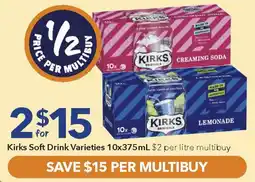 Ritchies Kirks Soft Drink Varieties $2 per litre multibuy offer