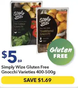 Ritchies Simply Wize Gluten Free Gnocchi Varieties offer