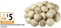 Supabarn Pre packed button mushrooms offer