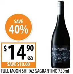 Supabarn Full moon shiraz sagrantino offer