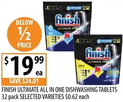 Supabarn Finish ultimate all in one dishwashing tablets offer