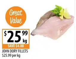 Supabarn John dory fillets offer