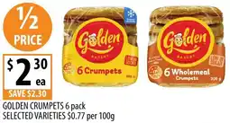 Supabarn Golden crumpets 6 pack offer