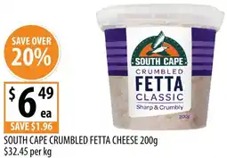 Supabarn South cape crumbled fetta cheese offer