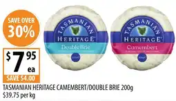 Supabarn Tasmanian heritage camembert/ double brie offer