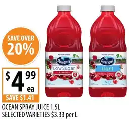 Supabarn Ocean spray juice offer