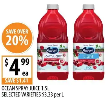 Supabarn Ocean spray juice offer