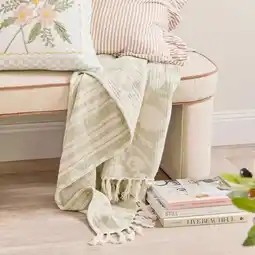 Pillow Talk Wilder Floral & Stripe Reversible Throw by M.U.S.E offer