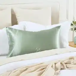 Pillow Talk Sage Mulberry Silk Pillowcase by M.U.S.E offer