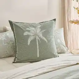 Pillow Talk Cabello Palm European Pillowcase by Habitat offer