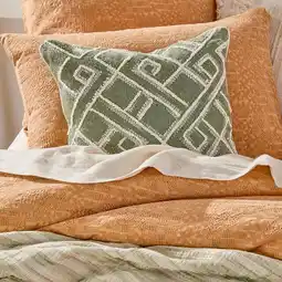 Pillow Talk Allora Embroidered Geo Square Cushion by M.U.S.E offer