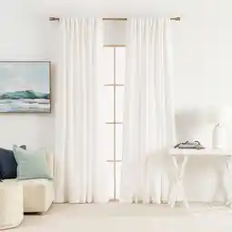 Pillow Talk Linen Cotton Room Darkening Curtain 2 Pack by M.U.S.E offer