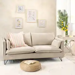 Pillow Talk Picolly Natural 3 Seater Sofa by M.U.S.E offer