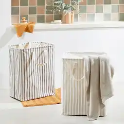 Pillow Talk Lennon Stripe Laundry Hamper by Habitat offer