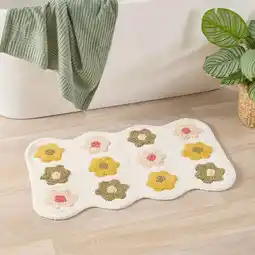 Pillow Talk Daisy Flower Bath Mat by Habitat offer