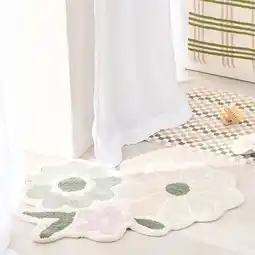Pillow Talk Lila Flower Bath Mat by Habitat offer