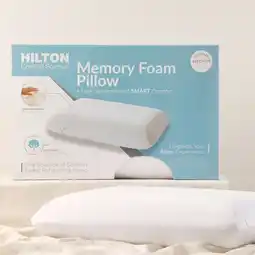Pillow Talk Comfort Science Memory Foam Standard Medium Pillow by Hilton offer