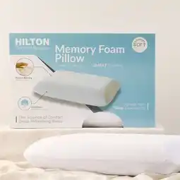 Pillow Talk Comfort Science Memory Foam Standard Soft Pillow by Hilton offer
