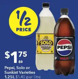 Ritchies Pepsi, Solo or Sunkist Varieties offer