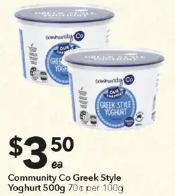 Ritchies Community Co Greek Style Yoghurt offer