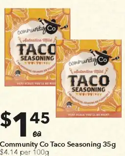 Ritchies Community Co Taco Seasoning offer