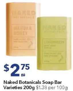 Ritchies Naked Botanicals Soap Bar Varieties offer