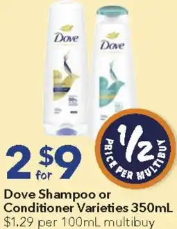 Ritchies Dove Shampoo or Conditioner offer
