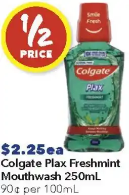 Ritchies Colgate Plax Freshmint Mouthwash offer