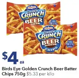Ritchies Birds Eye Golden Crunch Beer Batter Chips offer