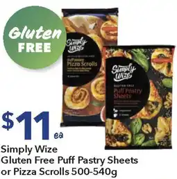 Ritchies Simply Wize Gluten Free Puff Pastry Sheets or Pizza Scrolls offer