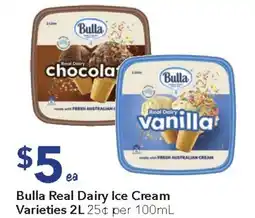 Ritchies Bulla Real Dairy Ice Cream Varieties offer