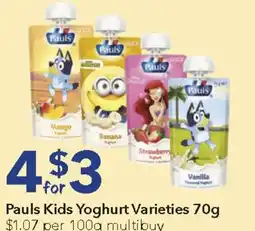 Ritchies Pauls Kids Yoghurt offer