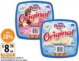 Supabarn Peters original ice cream offer