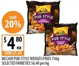 Supabarn Mccain pub style wedges/fries offer