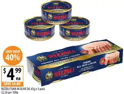 Supabarn Rizzoli tuna in olive oil offer