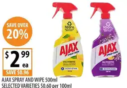 Supabarn Ajax spray and wipe offer