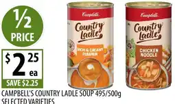 Supabarn Campbell's country ladle soup offer