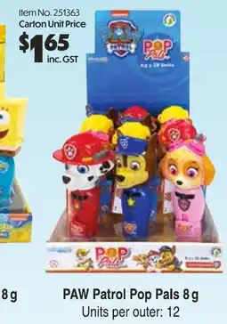 Campbells Wholesale PAW Patrol Pop Pals offer