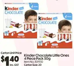 Campbells Wholesale Kinder Chocolate Little Ones offer