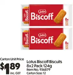 Campbells Wholesale Lotus Biscoff Biscuits offer
