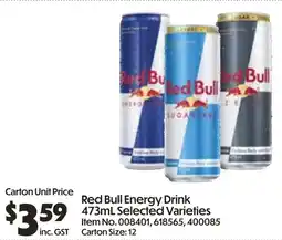 Campbells Wholesale Red Bull Energy Drink offer