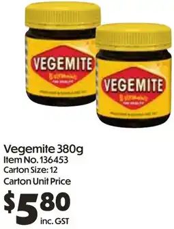 Campbells Wholesale Vegemite offer