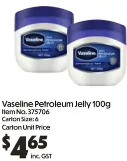 Campbells Wholesale Vaseline Petroleum Jelly offer