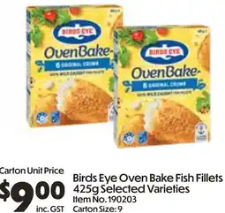 Campbells Wholesale Birds Eye Oven Bake Fish Fillets offer