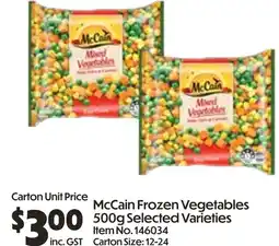 Campbells Wholesale McCain Frozen Vegetables offer