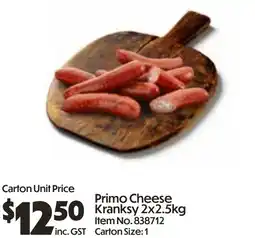 Campbells Wholesale Primo Cheese Kranksy offer