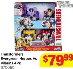Mr Toys Transformers Evergreen Heroes Vs Villains 4Pk offer